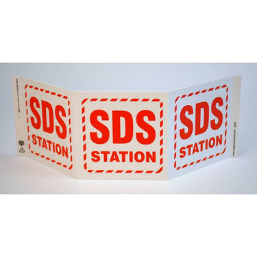 ZING Eco GHS TriView Sign, 7.5x20- Model 6055